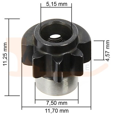 Support De Boîte De Vitesses Pour Machine à Coudre Singer 29K (court) - 36,2 Mm - Compatible Modèles 29K, 29K71, 29K72, 29K73