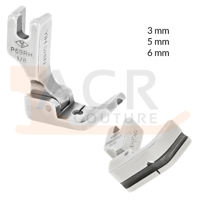 Pied Machine à Coudre Industriel Pied Passepoil Droit SERMALOER #AD367PB - Compatible Durkopp Adler Pied Passepoil 6mm